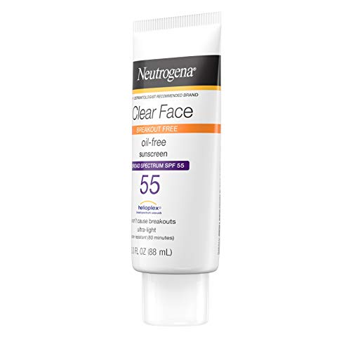 Neutrogena Clear Face Liquid Lotion Sunscreen for Acne-Prone Skin, Broad Spec...