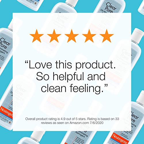 Neutrogena Clear Pore Oil-Eliminating Astringent with Salicylic Acid, Pore Cl...