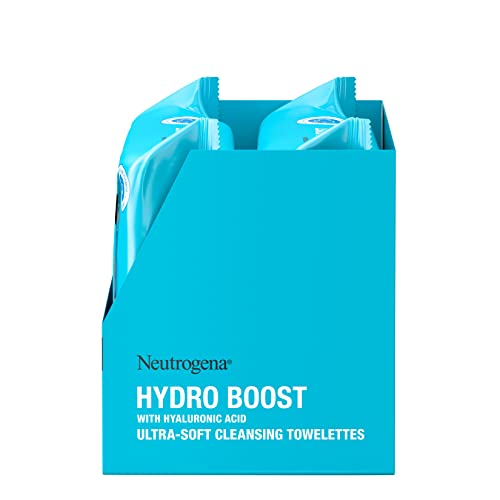 Neutrogena Facial Cleansing Makeup Remover Wipes with Hyaluronic Acid Hydrati...