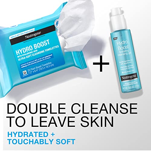Neutrogena Facial Cleansing Makeup Remover Wipes with Hyaluronic Acid Hydrati...