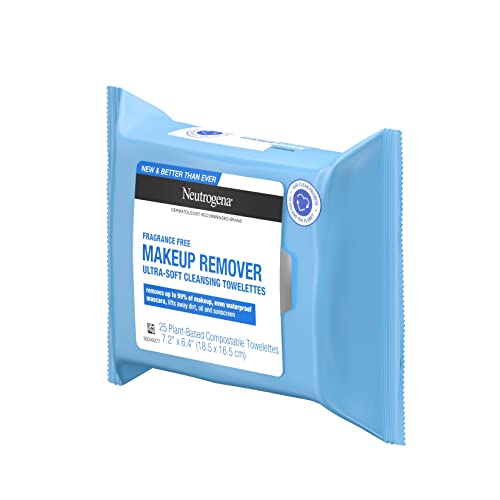 Neutrogena Fragrance-Free Makeup Remover Face Wipes, Daily Facial Cleansing T...