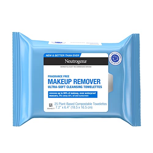 Neutrogena Fragrance-Free Makeup Remover Face Wipes, Daily Facial Cleansing T...