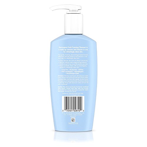 Neutrogena Fresh Foaming Facial Cleanser & Makeup Remover with Glycerin, Oil-...