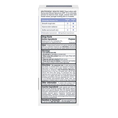 Neutrogena Healthy Skin Face Moisturizer Lotion with SPF 15 Sunscreen & Alpha...