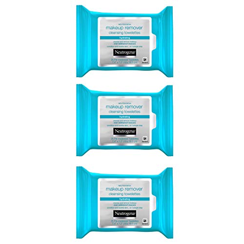 Neutrogena Hydrating Makeup Remover Face Wipes, Pre-Moistened Facial Cleansin...