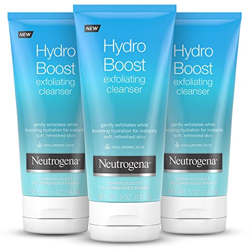 Neutrogena Hydro Boost Gentle Exfoliating Facial Cleanser with Hyaluronic Aci...