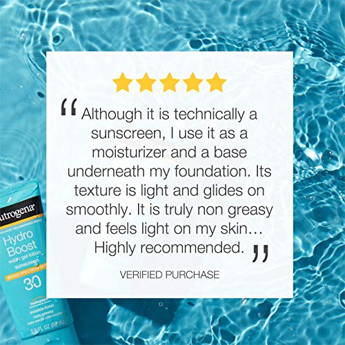 Neutrogena Hydro Boost Water Gel Non-Greasy Moisturizing Sunscreen Lotion wit...