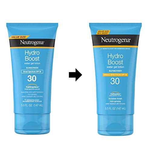 Neutrogena Hydro Boost Water Gel Non-Greasy Moisturizing Sunscreen Lotion wit...