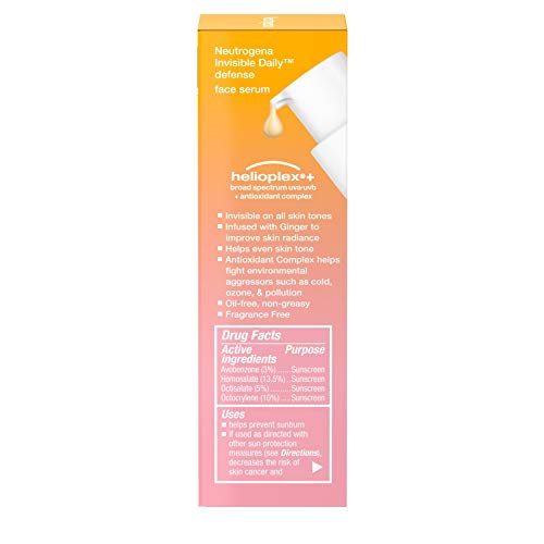 Neutrogena Invisible Daily Defense Face Serum with Broad Spectrum SPF 60+ to ...