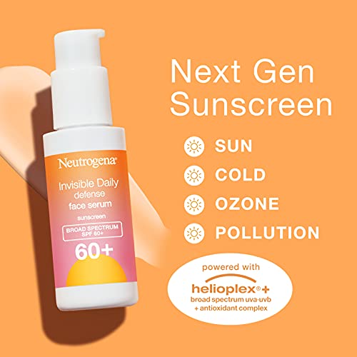 Neutrogena Invisible Daily Defense Face Serum with Broad Spectrum SPF 60+ to ...
