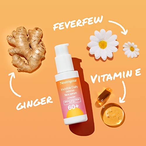 Neutrogena Invisible Daily Defense Face Serum with Broad Spectrum SPF 60+ to ...