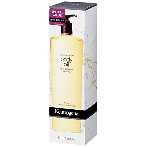 Neutrogena Lightweight Body Oil for Dry Skin, Sheer Moisturizer in Light Sesa...