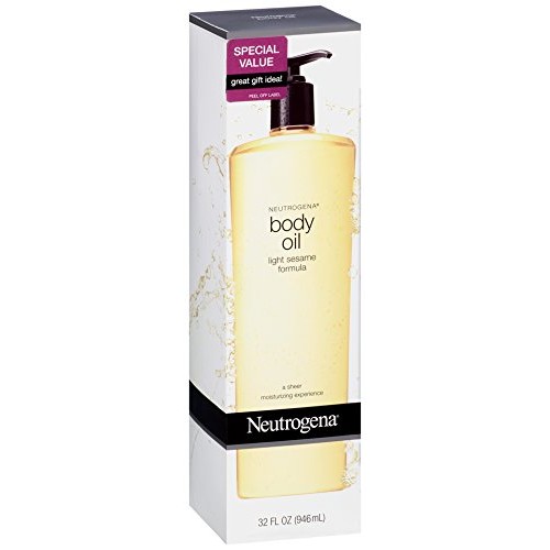 Neutrogena Lightweight Body Oil for Dry Skin, Sheer Moisturizer in Light Sesa...