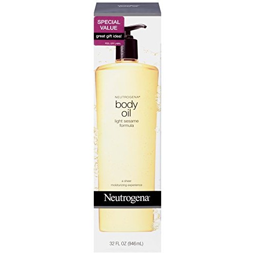 Neutrogena Lightweight Body Oil for Dry Skin, Sheer Moisturizer in Light Sesa...