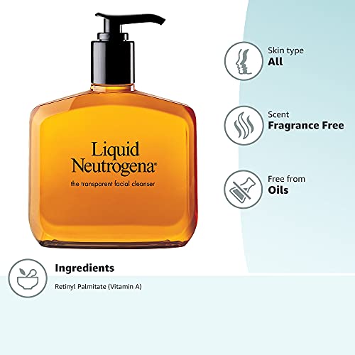 Neutrogena Liquid Fragrance-Free Gentle Facial Cleanser with Glycerin, Hypoal...