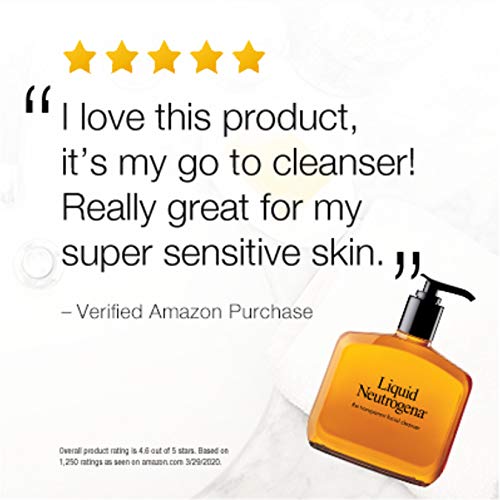Neutrogena Liquid Fragrance-Free Gentle Facial Cleanser with Glycerin, Hypoal...