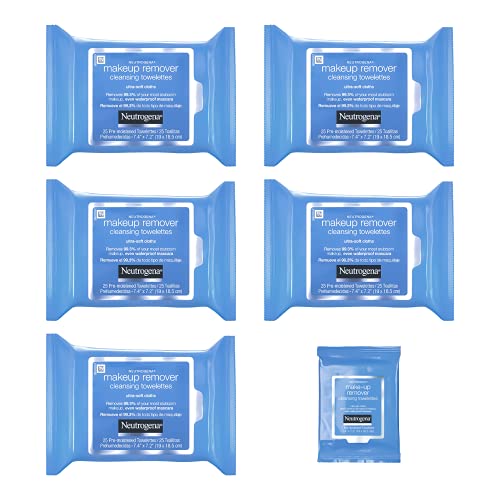 Neutrogena Makeup Remover Cleansing Towelettes, Refill Pack, 25 Count (Pack o...