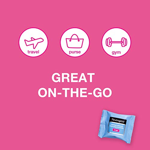 Neutrogena Makeup Remover Facial Cleansing Towelette Singles, Daily Face Wipe...