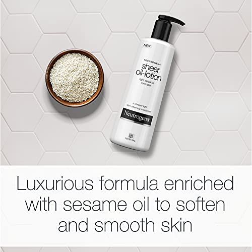 Neutrogena Moisturizing Sheer Body Oil-Lotion, Lightweight & Fast-Absorbing S...