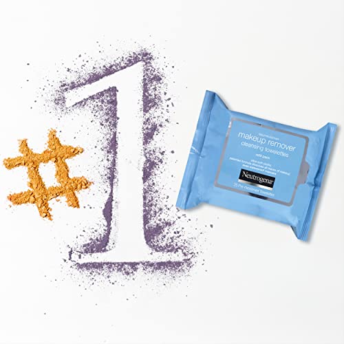 Neutrogena Night Calming Cleansing Makeup Remover Face Wipes, Nighttime Facia...