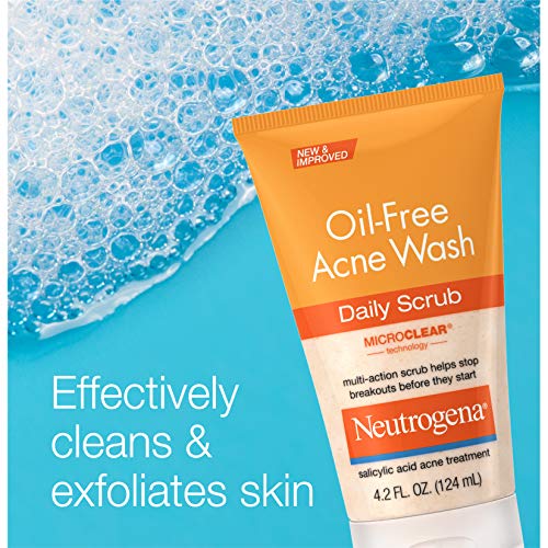 Neutrogena Oil-Free Acne Face Scrub, 2% Salicylic Acid Acne Treatment, Daily ...
