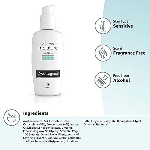 Neutrogena Oil Free Daily Long Lasting Facial Moisturizer & Neck Cream - Non ...