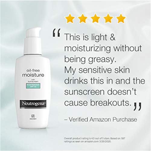 Neutrogena Oil Free Daily Long Lasting Facial Moisturizer & Neck Cream - Non ...