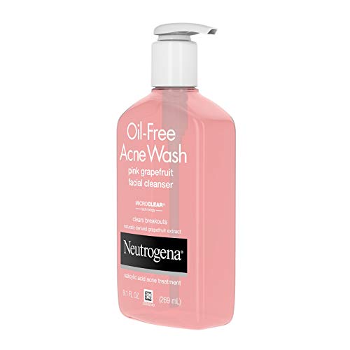 Neutrogena Oil-Free Salicylic Acid Pink Grapefruit Pore Cleansing Acne Wash a...