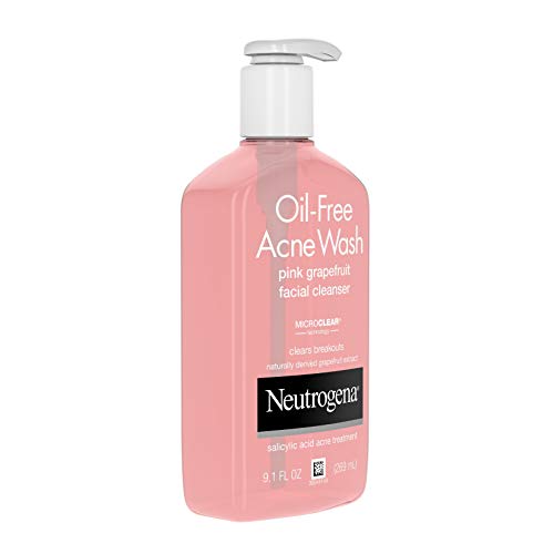 Neutrogena Oil-Free Salicylic Acid Pink Grapefruit Pore Cleansing Acne Wash a...