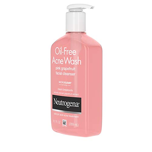 Neutrogena Oil-Free Salicylic Acid Pink Grapefruit Pore Cleansing Acne Wash a...