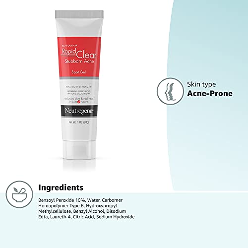 Neutrogena Rapid Clear Stubborn Acne Spot Treatment Gel with Maximum Strength...