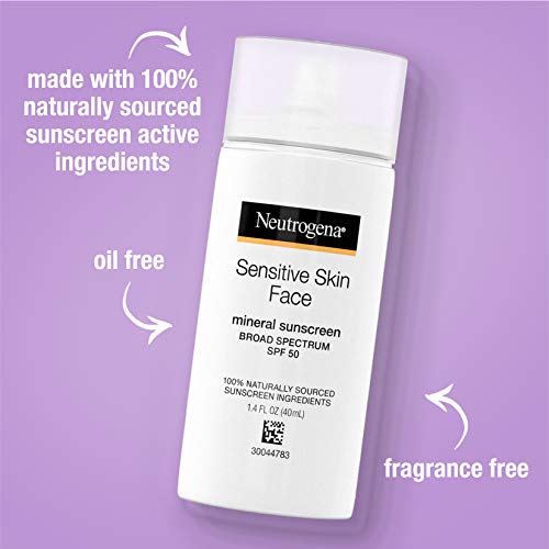Neutrogena Sensitive Skin Face Liquid Mineral Sunscreen with Broad Spectrum S...