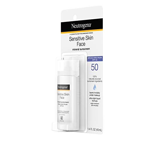 Neutrogena Sensitive Skin Face Liquid Mineral Sunscreen with Broad Spectrum S...