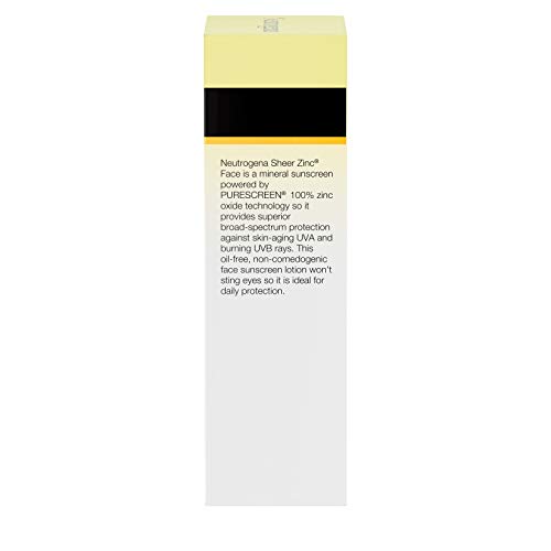 Neutrogena Sheer Zinc Oxide Dry-Touch Face Sunscreen with Broad Spectrum SPF ...