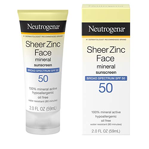 Neutrogena Sheer Zinc Oxide Dry-Touch Face Sunscreen with Broad Spectrum SPF ...