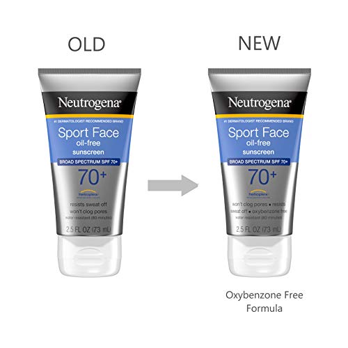 Neutrogena Sport Face Sunscreen SPF 70+ OilFree Facial Sunscreen Lotion with ...