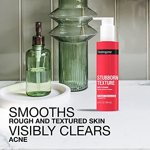 Neutrogena Stubborn Texture Daily Acne Gel Facial Cleanser, Salicylic Acid Ac...