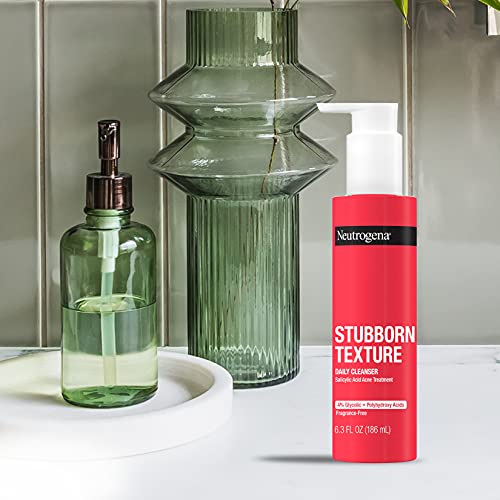 Neutrogena Stubborn Texture Daily Acne Gel Facial Cleanser, Salicylic Acid Ac...
