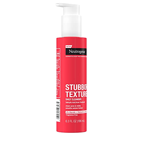 Neutrogena Stubborn Texture Daily Acne Gel Facial Cleanser, Salicylic Acid Ac...