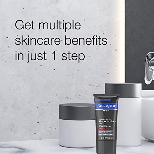 Neutrogena Triple Protect Men's Daily Face Lotion with Broad Spectrum SPF 20 ...