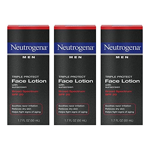 Neutrogena Triple Protect Men's Daily Face Lotion with Broad Spectrum SPF 20 ...