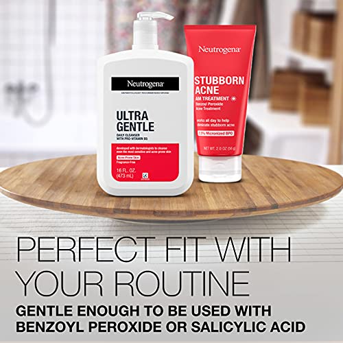 Neutrogena Ultra Gentle Daily Facial Cleanser with Pro-Vitamin B5 for Acne-Pr...