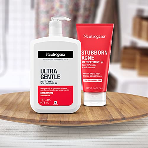 Neutrogena Ultra Gentle Daily Facial Cleanser with Pro-Vitamin B5 for Acne-Pr...