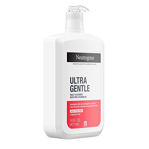 Neutrogena Ultra Gentle Daily Facial Cleanser with Pro-Vitamin B5 for Acne-Pr...