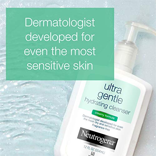 Neutrogena Ultra Gentle Hydrating Daily Facial Cleanser for Sensitive Skin, O...