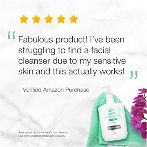 Neutrogena Ultra Gentle Hydrating Daily Facial Cleanser for Sensitive Skin, O...