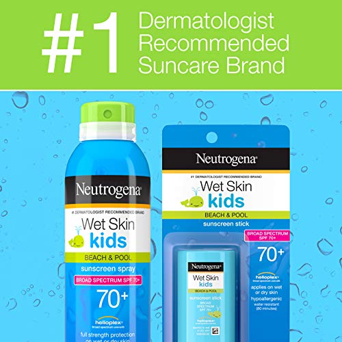 Neutrogena Wet Skin Kids Water Resistant Sunscreen Stick, Kids Sunscreen for ...