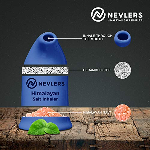 Nevlers All Natural Ceramic Himalayan Salt Inhaler with All Natural Himalayan...