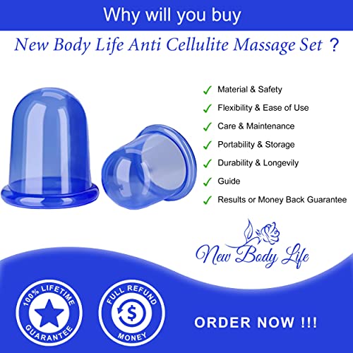 Cupping Therapy Set for Cellulite Massage - Silicone Suction Cup - Cellulite ...