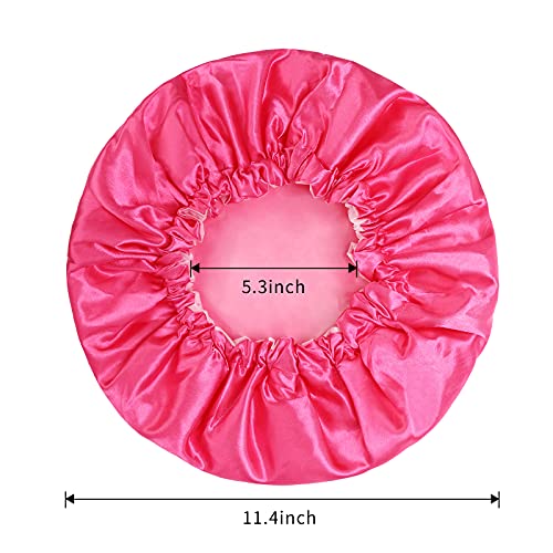 9 Pcs Shower Caps Bath Caps for Women Waterproof Double-layer Solid Color Bat...